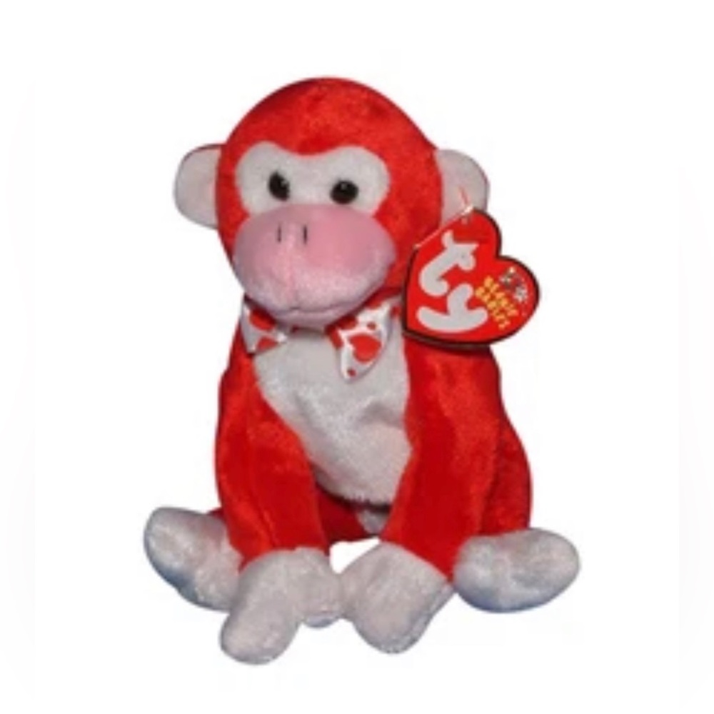 Ty Beanie Babies “Valentine” the Red Monkey Valentine’s Day 2003
